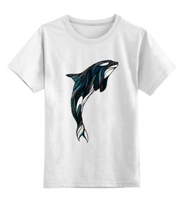 Заказать детскую футболку в Москве. Детская футболка классическая унисекс Дельфин от oldman - готовые дизайны и нанесение принтов.