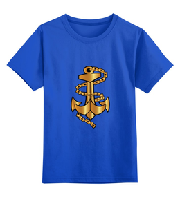 Заказать детскую футболку в Москве. Детская футболка классическая унисекс Золотой якорь от trend - готовые дизайны и нанесение принтов.