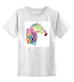 Заказать детскую футболку в Москве. Детская футболка классическая унисекс My zebra от alisared - готовые дизайны и нанесение принтов.