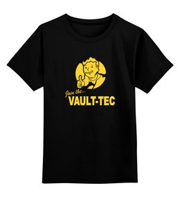 Заказать детскую футболку в Москве. Детская футболка классическая унисекс Fallout  Vault-Tec от cherdantcev - готовые дизайны и нанесение принтов.
