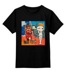 Заказать детскую футболку в Москве. Детская футболка классическая унисекс Basquiat/Жан-Мишель Баския от Just kidding - готовые дизайны и нанесение принтов.