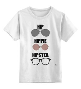 Заказать детскую футболку в Москве. Детская футболка классическая унисекс HipHipiHipster от Eliza - готовые дизайны и нанесение принтов.