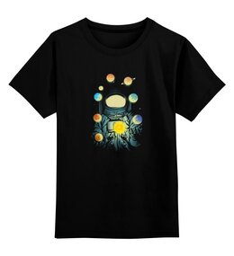 Заказать детскую футболку в Москве. Детская футболка классическая унисекс Космический жонглер от ISliM - готовые дизайны и нанесение принтов.