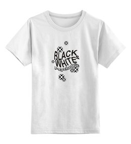 Заказать детскую футболку в Москве. Детская футболка классическая унисекс Черно-белая психоделика. от Zorgo-Art  - готовые дизайны и нанесение принтов.