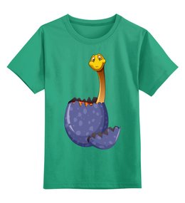 Заказать детскую футболку в Москве. Детская футболка классическая унисекс Счастливое яйцо динозавра от Amerikanka - готовые дизайны и нанесение принтов.