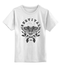 Заказать детскую футболку в Москве. Детская футболка классическая унисекс OWL. SURVIVAL от Алексс Неро - готовые дизайны и нанесение принтов.