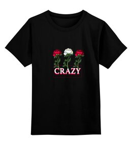 Заказать детскую футболку в Москве. Детская футболка классическая унисекс Crazy  от T-shirt print  - готовые дизайны и нанесение принтов.