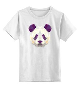 Заказать детскую футболку в Москве. Детская футболка классическая унисекс Полигональная панда от oldman - готовые дизайны и нанесение принтов.