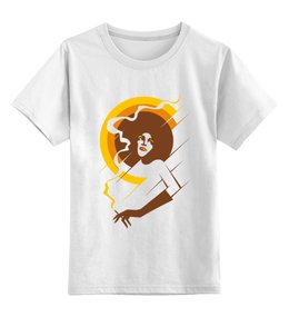 Заказать детскую футболку в Москве. Детская футболка классическая унисекс Retro lady от skynatural - готовые дизайны и нанесение принтов.