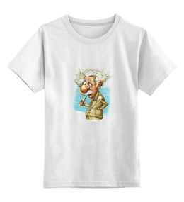 Заказать детскую футболку в Москве. Детская футболка классическая унисекс Эйнштейн от Виктор Гришин - готовые дизайны и нанесение принтов.