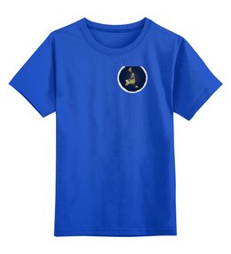 Заказать детскую футболку в Москве. Детская футболка классическая унисекс "Плоская Земля" (женская, синяя) от Кирилл Шатилов - готовые дизайны и нанесение принтов.