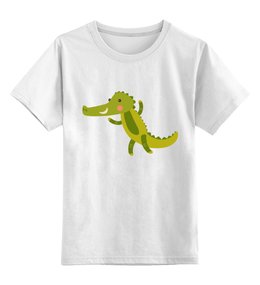Заказать детскую футболку в Москве. Детская футболка классическая унисекс Крокодил от Romanova - готовые дизайны и нанесение принтов.