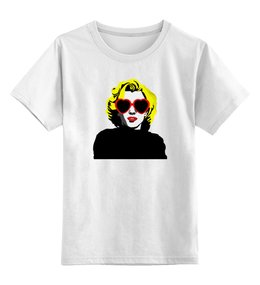 Заказать детскую футболку в Москве. Детская футболка классическая унисекс Мэрилин Монро (Marilyn Monroe) от fanart - готовые дизайны и нанесение принтов.