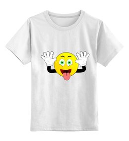 Заказать детскую футболку в Москве. Детская футболка классическая унисекс Смайлик от anprimak-rabota@yandex.ru - готовые дизайны и нанесение принтов.