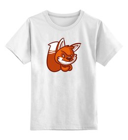 Заказать детскую футболку в Москве. Детская футболка классическая унисекс Лиса (Fox) от fanart - готовые дизайны и нанесение принтов.