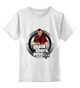 Заказать детскую футболку в Москве. Детская футболка классическая унисекс Grand Theft Auto от THE_NISE  - готовые дизайны и нанесение принтов.