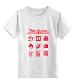 Заказать детскую футболку в Москве. Детская футболка классическая унисекс "The Old School 90": Super Mario от Octopuslabel - готовые дизайны и нанесение принтов.