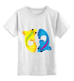 Заказать детскую футболку в Москве. Детская футболка классическая унисекс Рыбки от valezar - готовые дизайны и нанесение принтов.