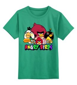 Заказать детскую футболку в Москве. Детская футболка классическая унисекс Angry birds  от ПРИНТЫ ПЕЧАТЬ  - готовые дизайны и нанесение принтов.