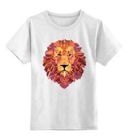 Заказать детскую футболку в Москве. Детская футболка классическая унисекс Лев (Lion) от trugift - готовые дизайны и нанесение принтов.