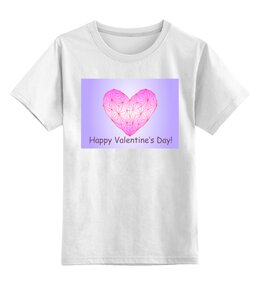 Заказать детскую футболку в Москве. Детская футболка классическая унисекс  Low Poly Heart  от natulia_hatulia@yahoo.com - готовые дизайны и нанесение принтов.