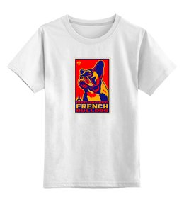 Заказать детскую футболку в Москве. Детская футболка классическая унисекс Собака: FRENCH BULLDOG от Виктор Гришин - готовые дизайны и нанесение принтов.
