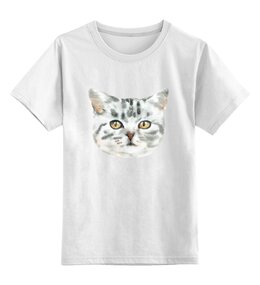 Заказать детскую футболку в Москве. Детская футболка классическая унисекс Котик от THE_NISE  - готовые дизайны и нанесение принтов.