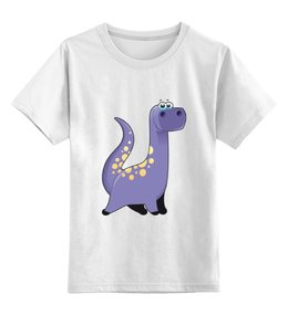 Заказать детскую футболку в Москве. Детская футболка классическая унисекс Забавный  динозаврик от Amerikanka - готовые дизайны и нанесение принтов.
