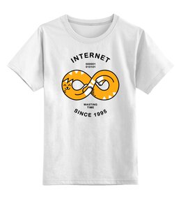 Заказать детскую футболку в Москве. Детская футболка классическая унисекс Интернет от geekbox - готовые дизайны и нанесение принтов.