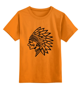 Заказать детскую футболку в Москве. Детская футболка классическая унисекс Индеец от trend - готовые дизайны и нанесение принтов.