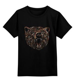 Заказать детскую футболку в Москве. Детская футболка классическая унисекс Пёстрый медведь от ISliM - готовые дизайны и нанесение принтов.
