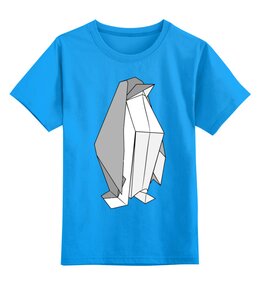 Заказать детскую футболку в Москве. Детская футболка классическая унисекс Пингвин Оригами от nadegda - готовые дизайны и нанесение принтов.