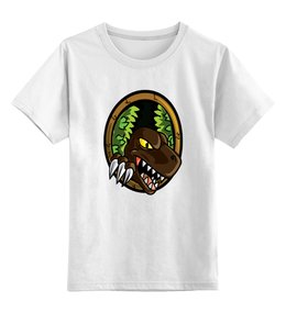 Заказать детскую футболку в Москве. Детская футболка классическая унисекс Динозавр от fanart - готовые дизайны и нанесение принтов.
