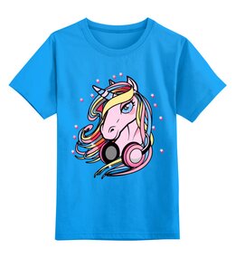 Заказать детскую футболку в Москве. Детская футболка классическая унисекс Единорог  от T-shirt print  - готовые дизайны и нанесение принтов.