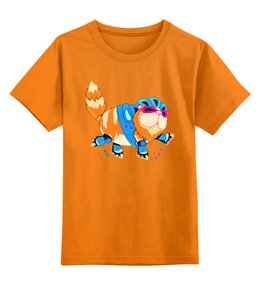 Заказать детскую футболку в Москве. Детская футболка классическая унисекс Котик на роликах от T-shirt print  - готовые дизайны и нанесение принтов.