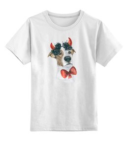 Заказать детскую футболку в Москве. Детская футболка классическая унисекс Джек рассел терьер от juliafast77 - готовые дизайны и нанесение принтов.