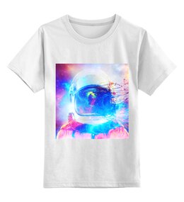 Заказать детскую футболку в Москве. Детская футболка классическая унисекс Космонавт от THE_NISE  - готовые дизайны и нанесение принтов.