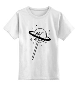 Заказать детскую футболку в Москве. Детская футболка классическая унисекс Чупа - Сатурн от MariYang  - готовые дизайны и нанесение принтов.
