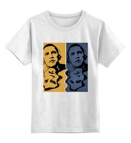 Заказать детскую футболку в Москве. Детская футболка классическая унисекс Обама от Vinli.shop  - готовые дизайны и нанесение принтов.