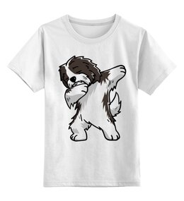 Заказать детскую футболку в Москве. Детская футболка классическая унисекс Собака Танцует Дэб от MariYang  - готовые дизайны и нанесение принтов.