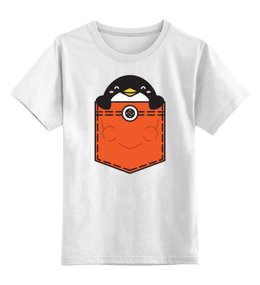 Заказать детскую футболку в Москве. Детская футболка классическая унисекс Пингвин от fanart - готовые дизайны и нанесение принтов.
