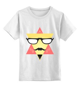 Заказать детскую футболку в Москве. Детская футболка классическая унисекс  Triangular Face от ZakonVash - готовые дизайны и нанесение принтов.