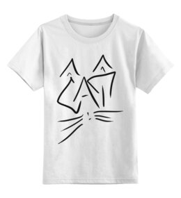 Заказать детскую футболку в Москве. Детская футболка классическая унисекс Cat Lines от oneredfoxstore@gmail.com - готовые дизайны и нанесение принтов.