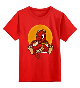 Заказать детскую футболку в Москве. Детская футболка классическая унисекс Дракончик от T-shirt print  - готовые дизайны и нанесение принтов.