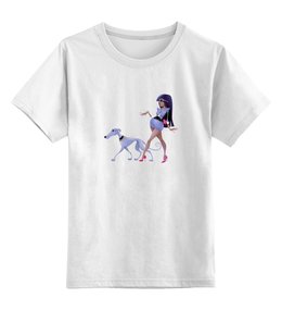 Заказать детскую футболку в Москве. Детская футболка классическая унисекс Леди с собакой от Yaroslava - готовые дизайны и нанесение принтов.