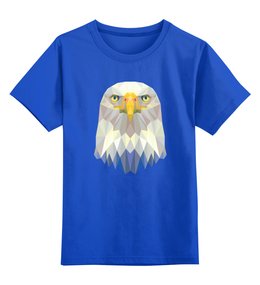 Заказать детскую футболку в Москве. Детская футболка классическая унисекс Полигональный орёл от oldman - готовые дизайны и нанесение принтов.