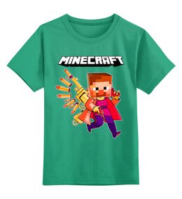 Заказать детскую футболку в Москве. Детская футболка классическая унисекс Minecraft  от T-shirt print  - готовые дизайны и нанесение принтов.