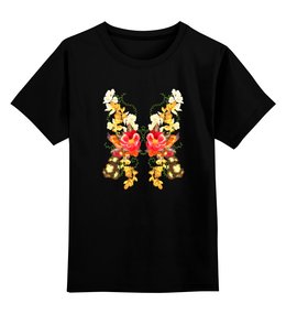 Заказать детскую футболку в Москве. Детская футболка классическая унисекс Цветочная бабочка от printik - готовые дизайны и нанесение принтов.