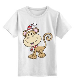 Заказать детскую футболку в Москве. Детская футболка классическая унисекс обезьяна новый год от Amerikanka - готовые дизайны и нанесение принтов.