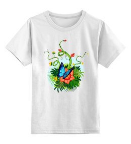 Заказать детскую футболку в Москве. Детская футболка классическая унисекс Бабочка от starkin - готовые дизайны и нанесение принтов.